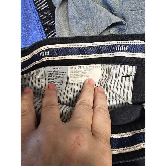 Hiltl Men's The Ultimate Trouser Jeans Size 36 x 34 Black German Made Business - Picture 4 of 10